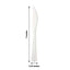 25-Pack Plastic Knives Clear Heavy Duty with Fluted Handles - Durable Disposable Utensils 7"