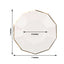 25-Pack Paper 7" Decagon Appetizer Plates in White with Gold Foil Rim - Stylish Geometric Dessert/Salad Plates for Cocktail Parties & Receptions