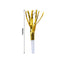 24 Pack Party Horn Noisemakers with Tassels - 7" Gold Metallic Fringed Blowouts for Events and Gatherings - Plastic & Foil Design