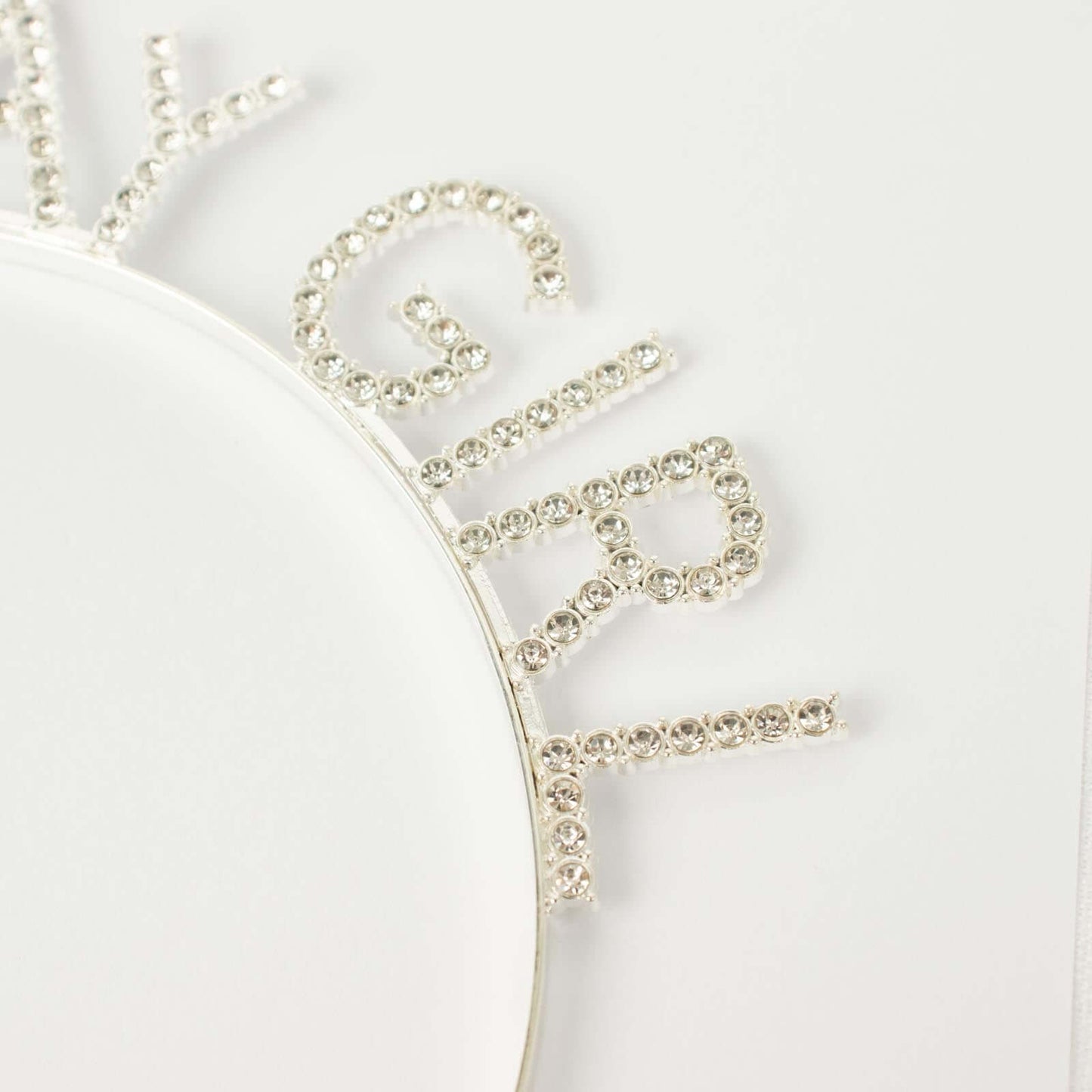 7’’ Silver Metal Rhinestone ’Birthday Girl’ Tiara Diamond Crown Headband - Decorations