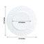 12-Pack Plastic Dessert Plates White Flair Rim - Sturdy Disposable Salad Plates 7.5"