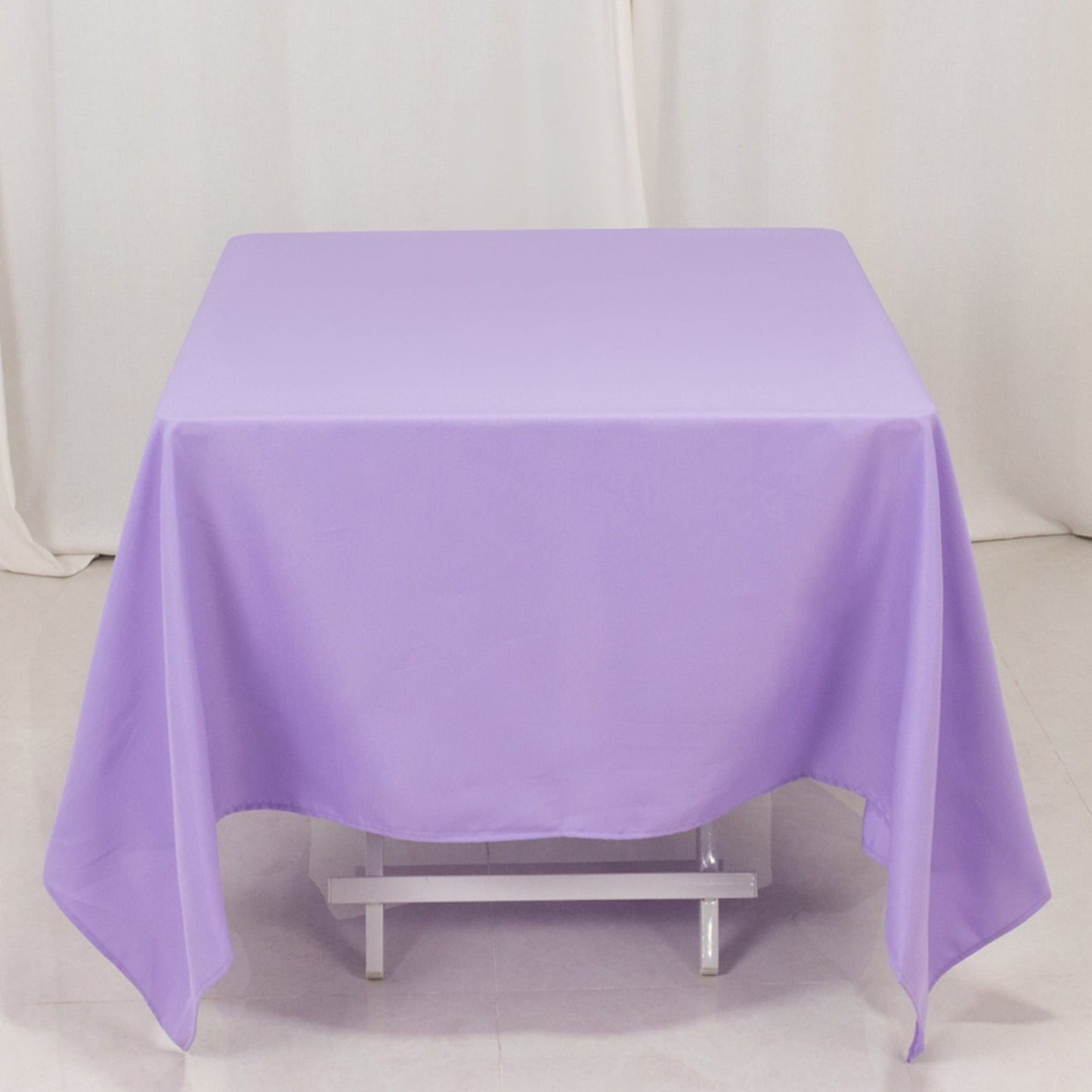 Premium Polyester Square Tablecloth 70"x70" Lavender Lilac 220GSM Wrinkle-Resistant Table Cover