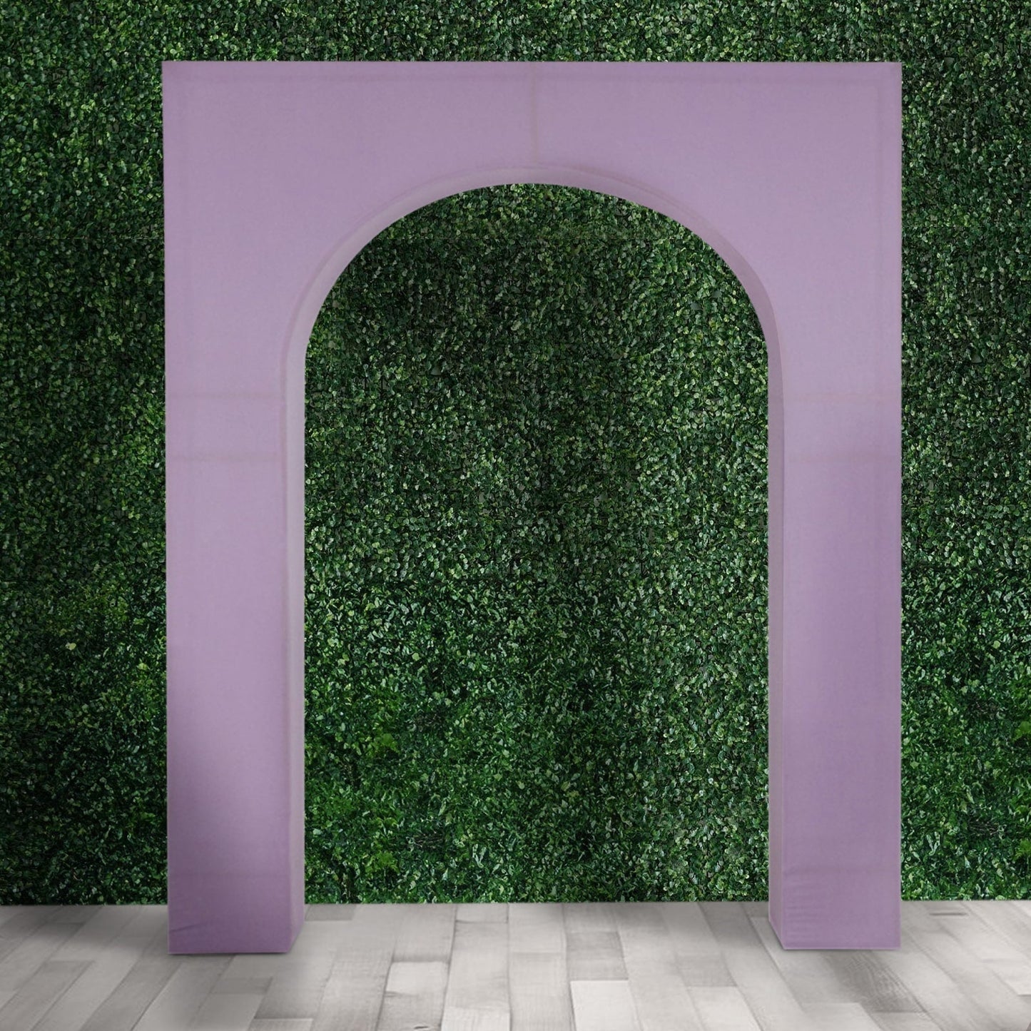 8ft Lavender Lilac Spandex Backdrop Stand Cover for Arc de Triomphe Stand, Stretch Fitted Floral Balloon Frame Wedding Arch Cover
