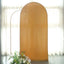 7ft Matte Gold Spandex Fitted Chiara Backdrop Stand Cover For Round Top Wedding Arch