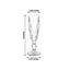 6-Pack Champagne Flute Glasses Clear Textured Crystal Cut Design - Chic Wine Goblets for Parties & Events 6oz 8"