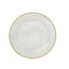 10-Pack Clear Plastic Dessert Plates â€“ 8" Round with Gold Beaded Rim, Disposable for Parties & Events