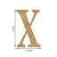 Decorative Rhinestone Alphabet "X" Letter Stickers, Glitter Adhesive Craft Letters Gold DIY Sparkle Embellishments 8"