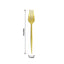 24-Pack Plastic Forks Modern Flatware Gold - Premium Heavy Duty Disposable Silverware 8"