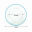 10-Pack Transparent Dusty Blue Plastic Dessert Plates â€“ 8" Round with Beaded Rim, Disposable for Parties & Events