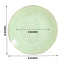 10-Pack Plastic 8" Round Dessert Plates in Sage Green with Gold Rim - Glossy Disposable Appetizer Salad Plates