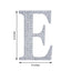 Decorative Rhinestone Alphabet "E" Letter Stickers, Glitter Adhesive Craft Letters Silver DIY Sparkle Embellishments 8"
