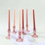 8-Pack LED Flickering Lighting Mixed Pink - Flameless Battery Operated Taper Candles 11"