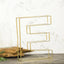 8" Tall Gold Freestanding 3D Decorative Wire Letter, Wedding Centerpiece - E