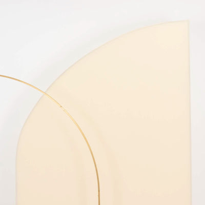 8ft Beige Spandex Fitted Wedding Arch Cover For Half Moon Top Chiara Backdrop Stand - Backdrops