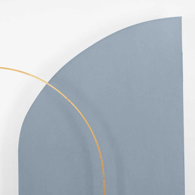 8ft Dusty Blue Spandex Fitted Wedding Arch Cover For Half Moon Top Chiara Backdrop Stand - Backdrops