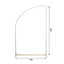 8ft Gold Metal Half Moon Floral Frame Wedding Arbor Stand, Chiara Backdrop Display Arch