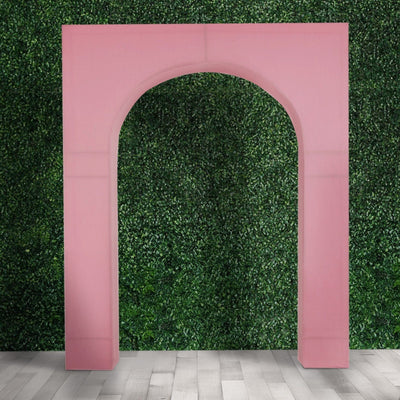 8ft Pink Spandex Backdrop Stand Cover for Arc de Triomphe Stand Stretch Fitted Floral Balloon Frame Wedding Arch Cover