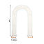 8ft Ivory Spandex Fitted Open Arch Wedding Arch Cover, Double-Sided U-Shaped Backdrop Slipcover