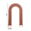 8ft Terracotta (Rust) Spandex Fitted Open Arch Wedding Arch Cover, Double-Sided U-Shaped Backdrop Slipcover