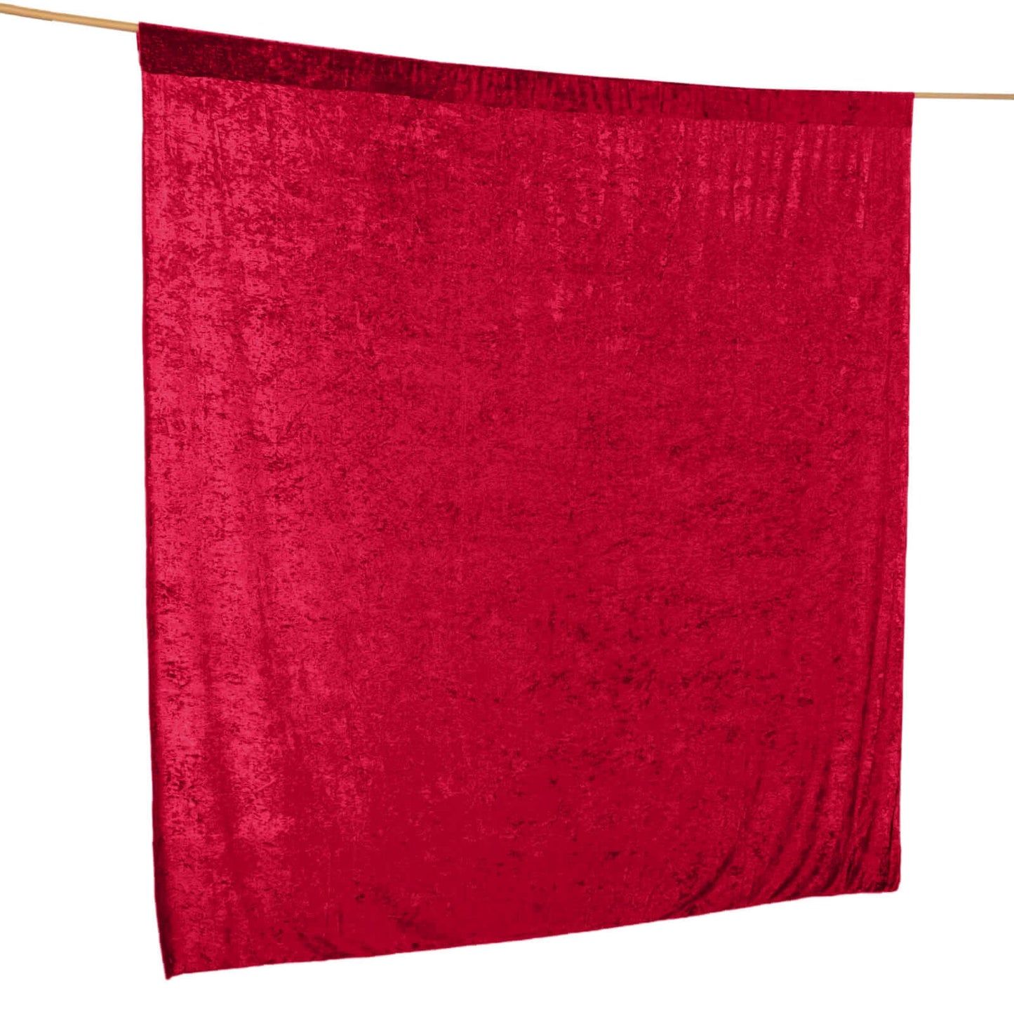 Burgundy Crushed Velvet Backdrop Curtain â€“ 8ft x 8ft Event Drape with Rod Pocket, Privacy Panel for Photo Booths & Events