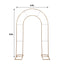 8ft Tall Gold Metal Round Top Double Arch Wedding Arbor Ceremony Stand, Flower Balloon Frame Backdrop Stand