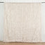 8ftx8ft Beige 3D Leaf Petal Taffeta Event Curtain Drapes, Backdrop Event Panel With Rod Pocket