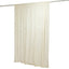 Ivory Crushed Velvet Backdrop Curtain â€“ 8ft x 8ft Event Drape with Rod Pocket, Privacy Panel for Photo Booths & Events