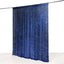 Navy Blue Crushed Velvet Backdrop Curtain â€“ 8ft x 8ft Event Drape with Rod Pocket, Privacy Panel for Photo Booths & Events