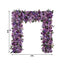8ftx8ft Roll Up Flower Backdrop for Arch Stand, Lavender Lilac with Fabric Backing - Artificial Silk Roses, Hydrangeas & Chrysanthemums for Weddings