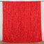 8ftx8ft Red 3D Leaf Petal Taffeta Event Curtain Drapes, Backdrop Event Panel With Rod Pocket