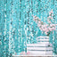 8ftx8ft Turquoise Big Payette Sequin Event Curtain Drapes, Backdrop Event Panel