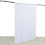 White Crushed Velvet Backdrop Curtain â€“ 8ft x 8ft Event Drape with Rod Pocket, Privacy Panel for Photo Booths & Events