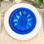 25-Pack Paper 9" Round Dinner Plates in Royal Blue with Geometric Prism Rim - Disposable 400GSM Party Plates