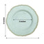 10-Pack Plastic Dinner Plates in Jade with Gold Scalloped Rim - Disposable Party Plates 9"