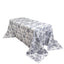 Polyester 90"x132" Rectangle Tablecloth White - Seamless Black French Toile Pattern for Formal Celebrations