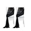 20-Pack Sheer Chair Drape Decor in Black â€“ 9ft Shimmer Sash, Wrinkle-Free