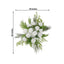 Artificial Wedding Arch Flowers â€“ Ivory Rose & Chrysanthemum Swag with Greenery and Palm Leaves