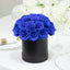 Royal Blue Prearranged Rose Centerpiece Arrangement, 27pcs Roses with Black Round Gift Box