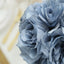 2 Pack 7" Dusty Blue Artificial Silk Rose Kissing Ball, Faux Flower Ball