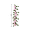 2-Pack Pink Artificial Hydrangea Garland 5.5ft â€“ Artificial Silk Floral Vine with Green Leaves
