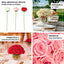 10 Pcs 12" Artificial Silk Roses - Pink, Single Stem Rose for Flower Bouquet Arrangements