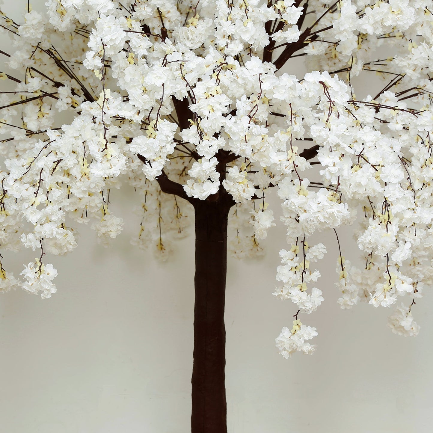 8ft Artificial Cherry Blossom Tree White â€“ Silk Sakura Wishing Tree with Sturdy Metal Base & Realistic Fiberglass Trunk