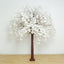 8ft Artificial Cherry Blossom Tree White â€“ Silk Sakura Wishing Tree with Sturdy Metal Base & Realistic Fiberglass Trunk