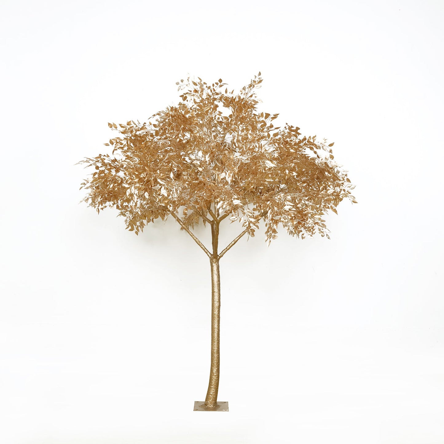 7ft Golden Faux Leaf Trees with Natural-Look Trunks â€“ Floor DÃ©cor for Venues & Events
