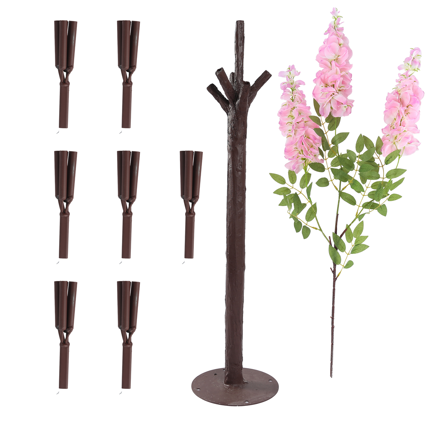 5ft Freestanding Blush Wisteria Artificial Tree â€“ Cascading Silk Flower Display for Weddings & Events