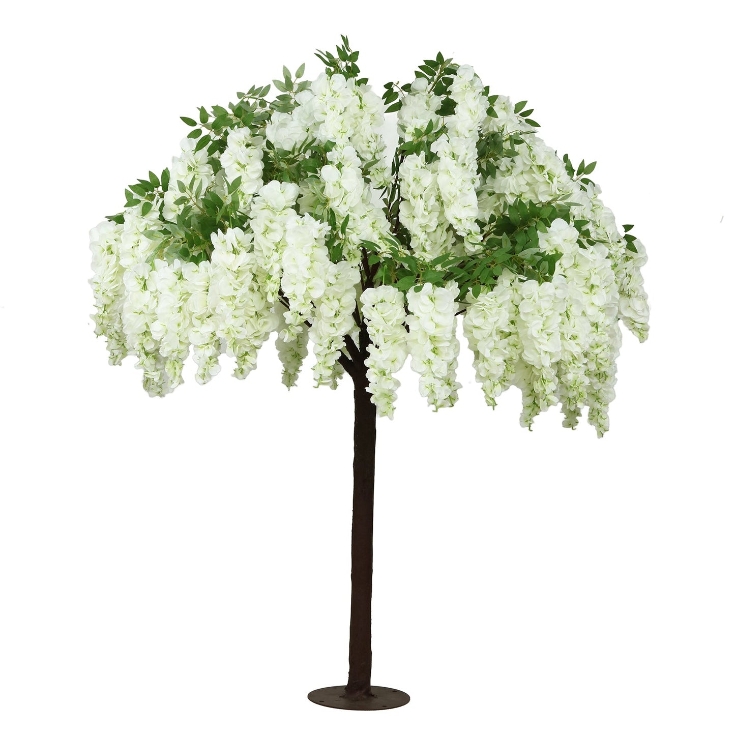 5ft Freestanding White Wisteria Artificial Tree â€“ Cascading Silk Flower Display for Weddings & Events