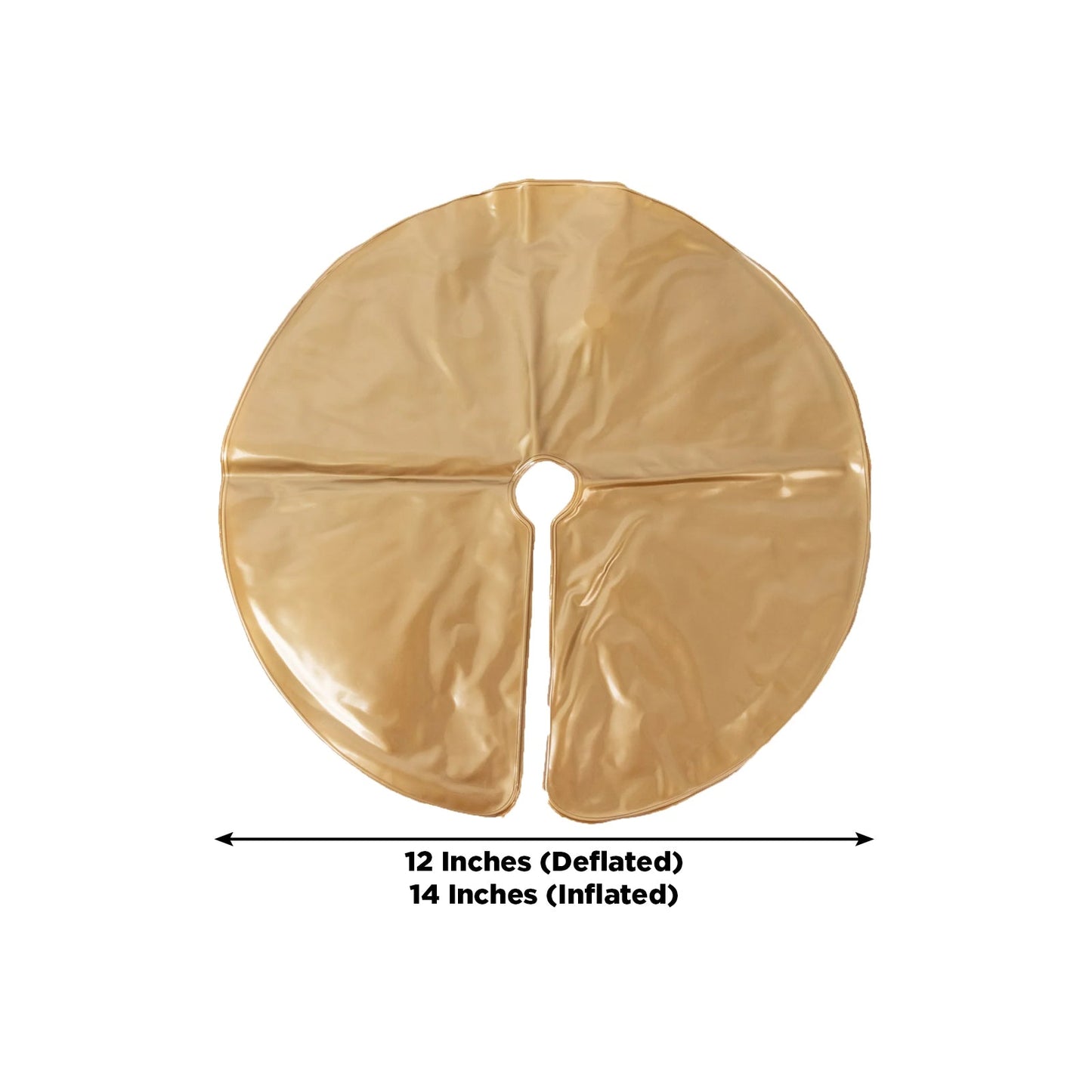 4 Pack 14" Metallic Gold Water Bags â€“ Heavy Duty Reusable PVC Fillable Base Weights for Balloon Columns & Arch Stand Support