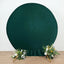 7.5ft Hunter Emerald Green Metallic Shimmer Tinsel Spandex Round Wedding Arch Cover, 2-Sided Photo Backdrop