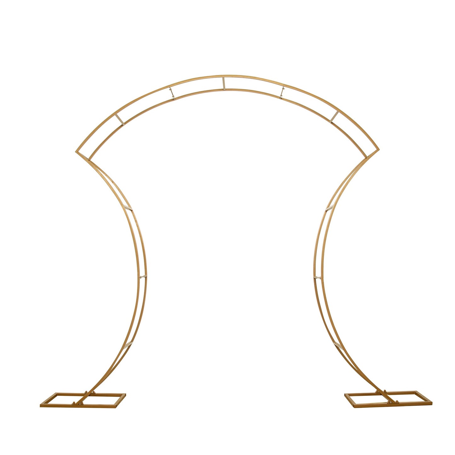 7ft Gold Double-Curved Metal Arch Frame â€“ Backdrop, Balloon & Flower Arrangement Display Stand