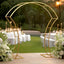 7ft Gold Double-Curved Metal Arch Frame â€“ Backdrop, Balloon & Flower Arrangement Display Stand